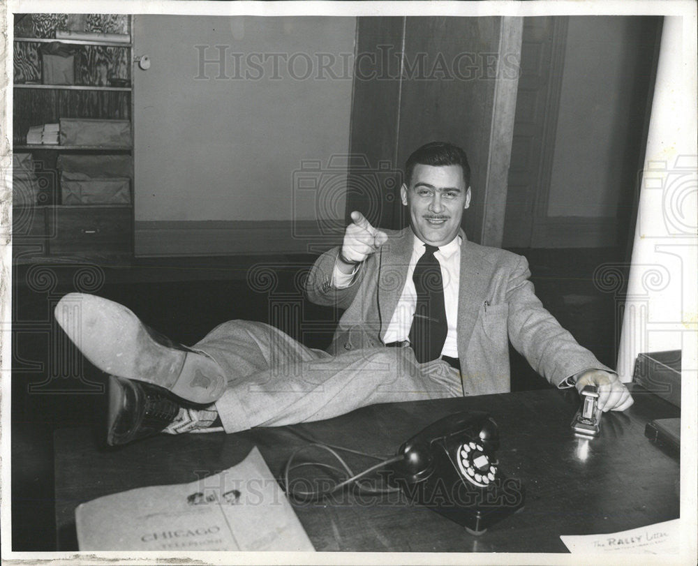 1954 Press Photo Burr McClosky ,exec secy of American Rally - Historic Images