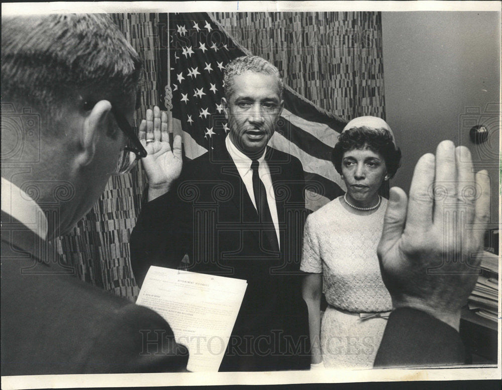 1967 Press Photo U.S. Attorney Edward Hanrahan Edward McClellan Emma NAACP - Historic Images