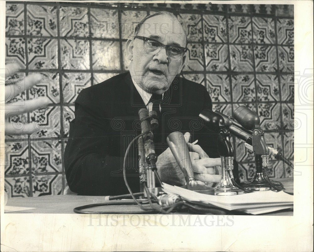 1963 Press Photo John McClellan Senator Arkansas Illinois Chamber Commerce - Historic Images