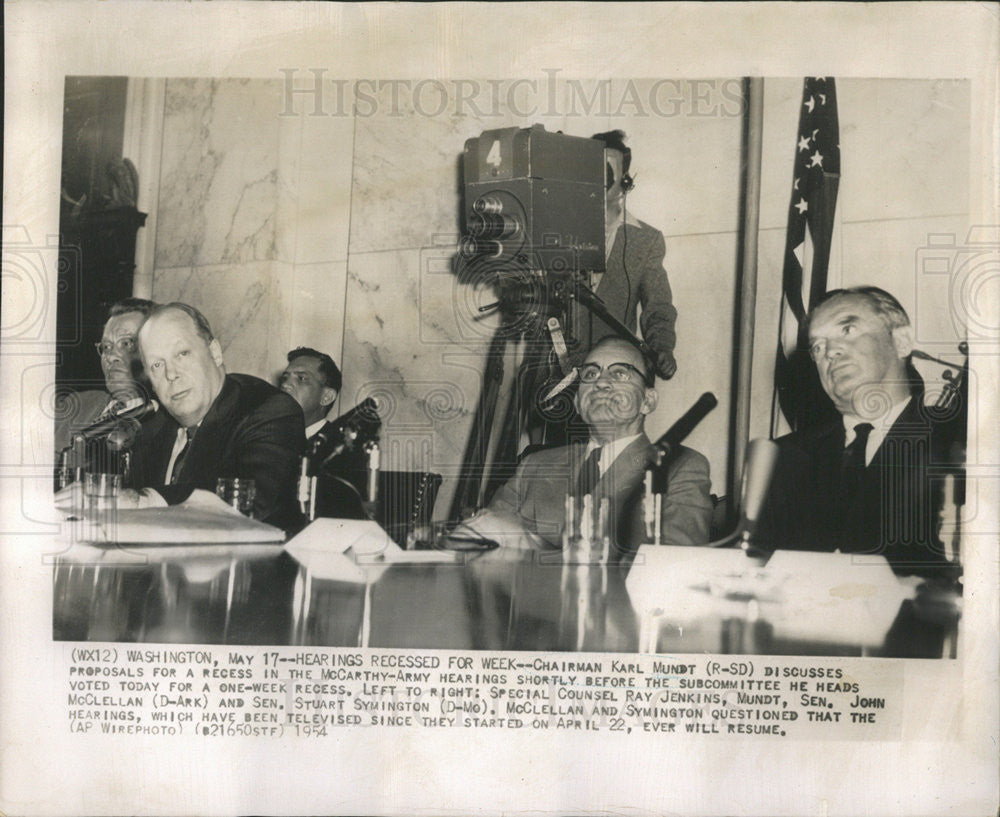 1954 Press Photo McCarthy Army Hearing Special Counsel Ray Jenkins - Historic Images