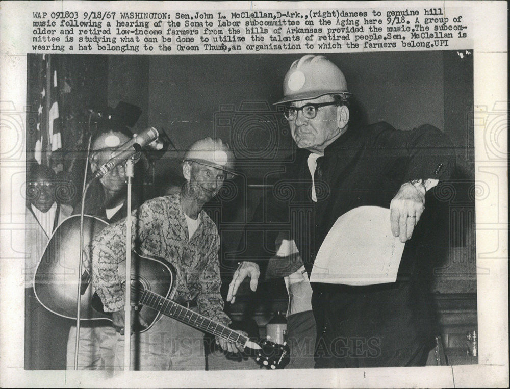 1967 Press Photo Senator John McClellan Dances Arkansas Hill Music - Historic Images