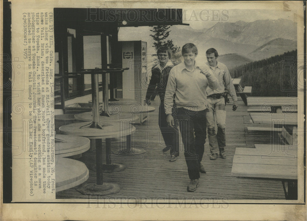 1975 Press Photo Brian McCartney President Ford Daughters Boyfriend - Historic Images