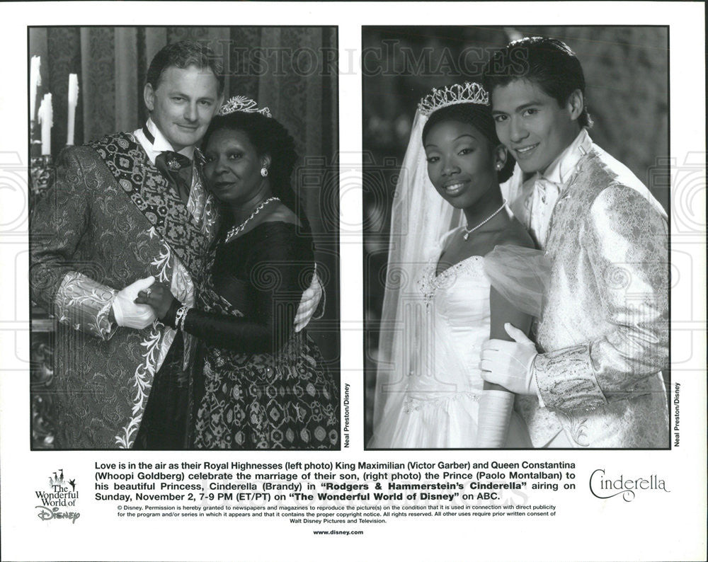 Press PhotoVictor Garber and Whoopi Goldberg,Paolo Montalban & Brandy - Historic Images