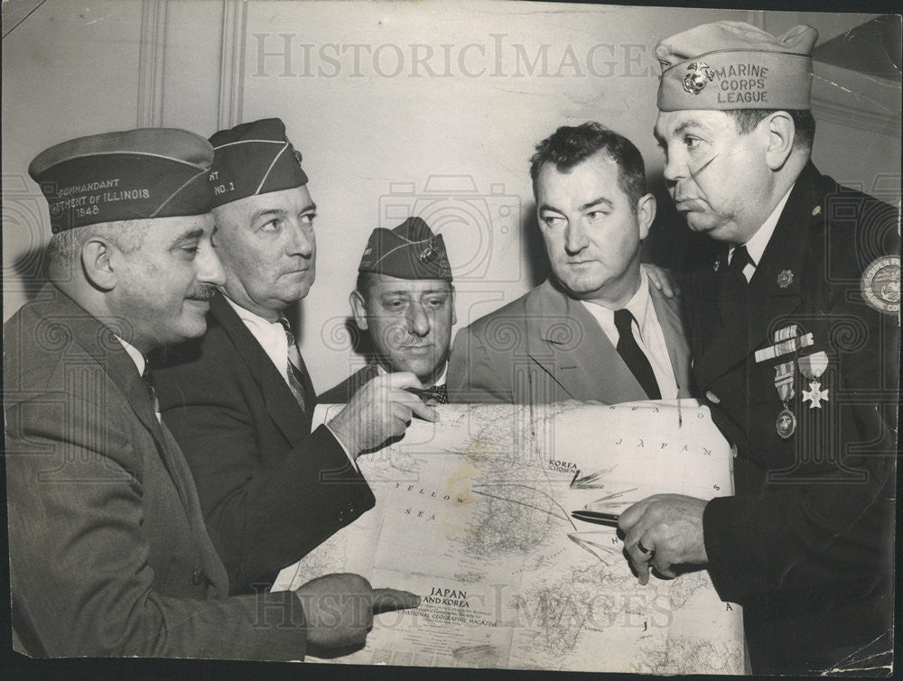 1950 Press Photo Amvets at Hotel Morrison - Historic Images