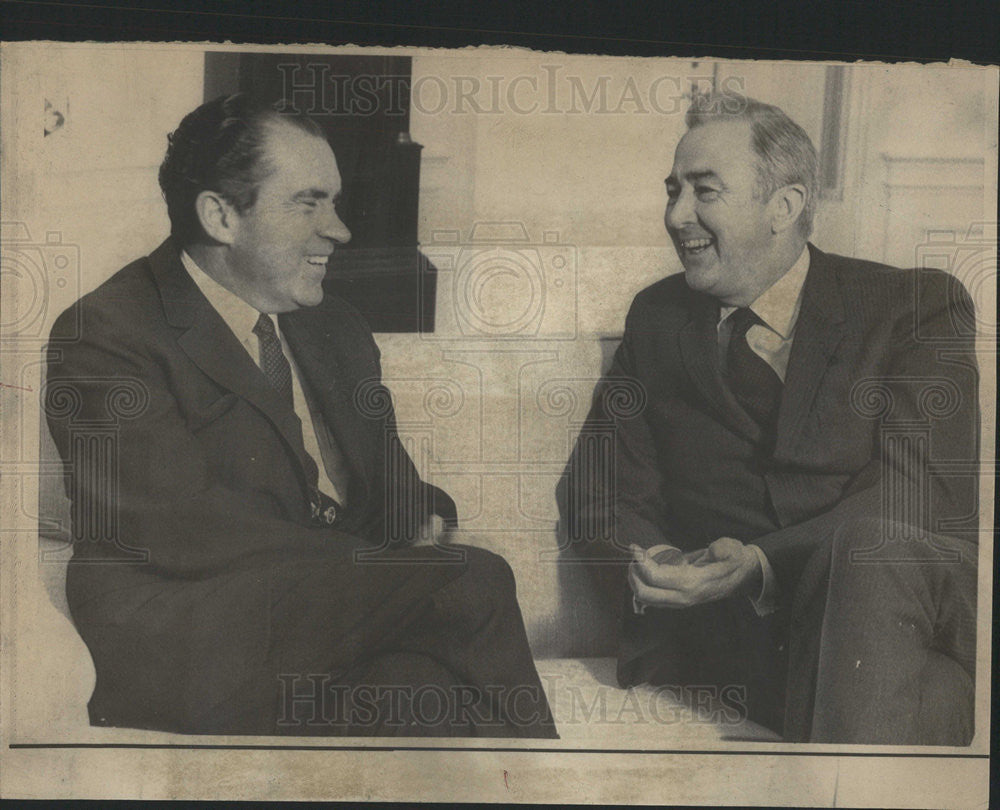 1969 Press Photo Sen Eugene McCarthy With President Nixon - Historic Images