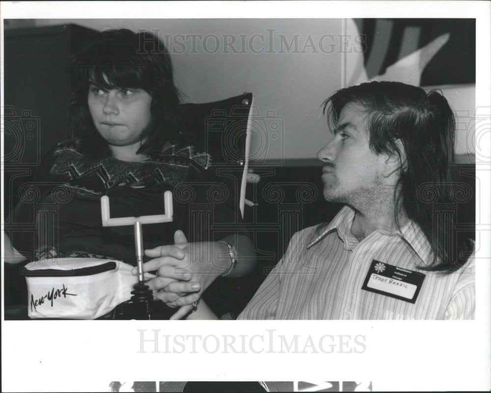 1992 Press Photo Tiffany Callo Brazil California Disabled Resident Activist - Historic Images