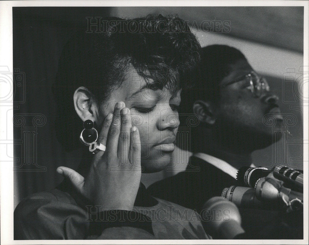 1988 Press Photo Tawana Brawley,at  controversial rape trial - Historic Images