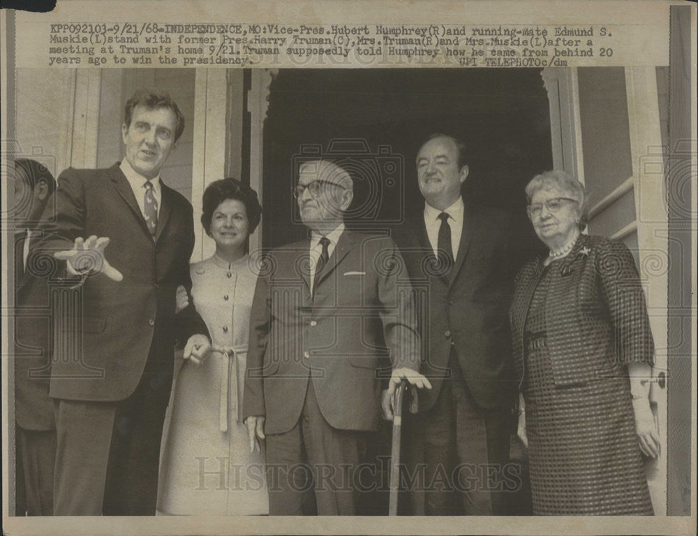 1968 Press Photo United States Politician Senator President Harry S. Truman - Historic Images