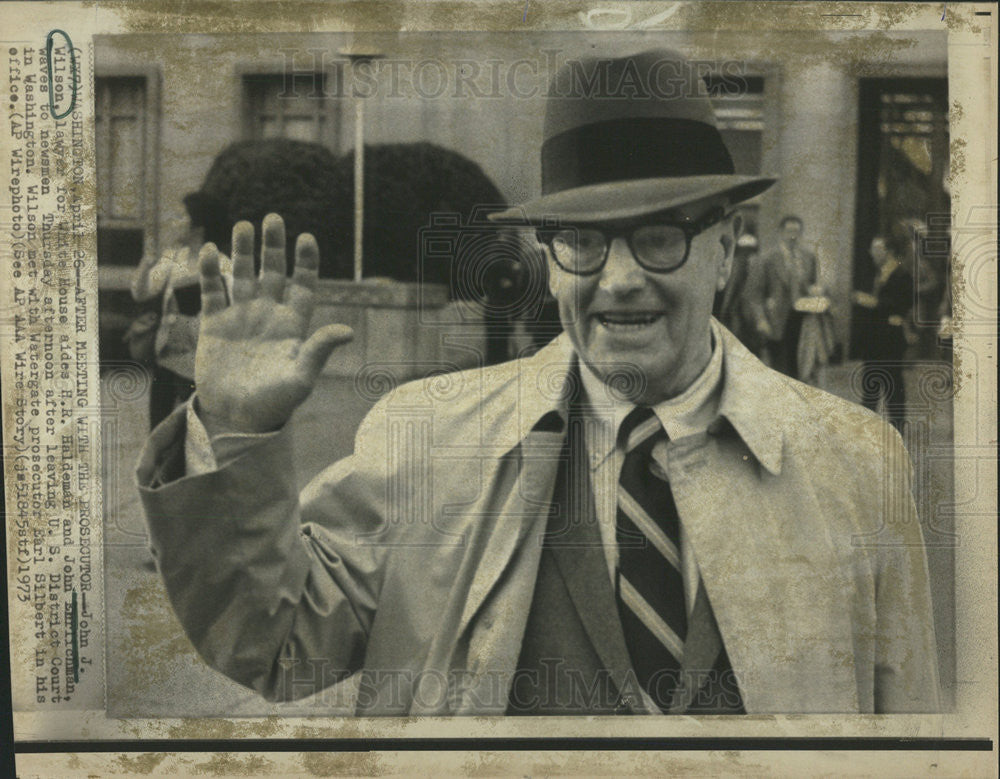 1973 Press Photo Lawyer John J. Wilson White House - Historic Images