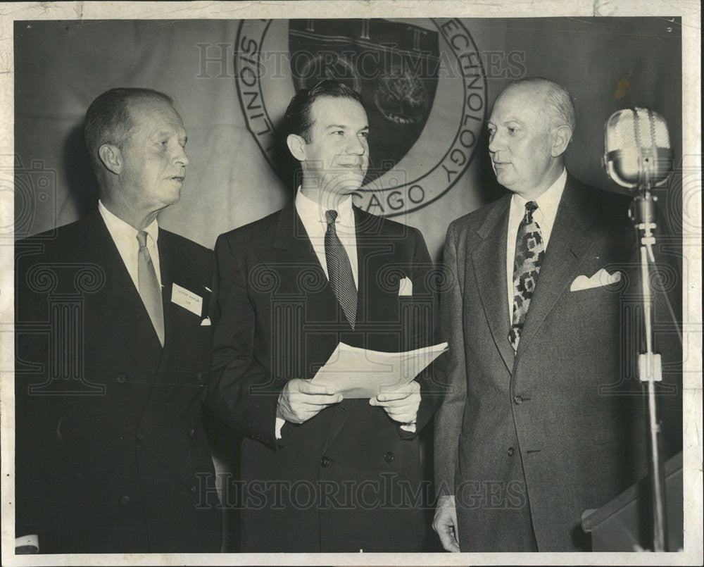 1952 Press Photo Rettaliata Inauguration President Illinois Institute Technology - Historic Images