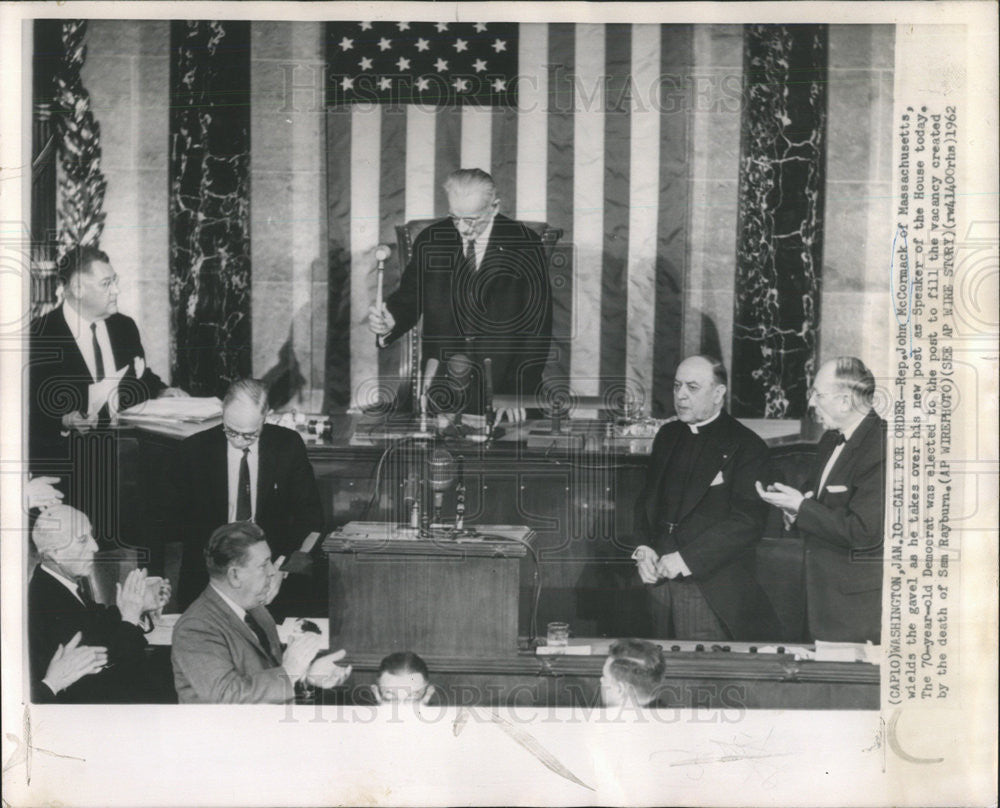 1962 Press Photo Rep. John McCormack New House Speaker Democrat Washington - Historic Images