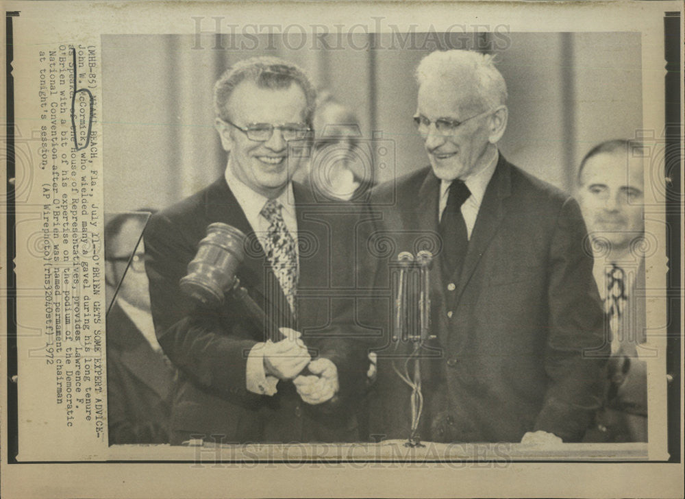 1972 Press Photo Democratic National Convention McCormick OBrien - Historic Images