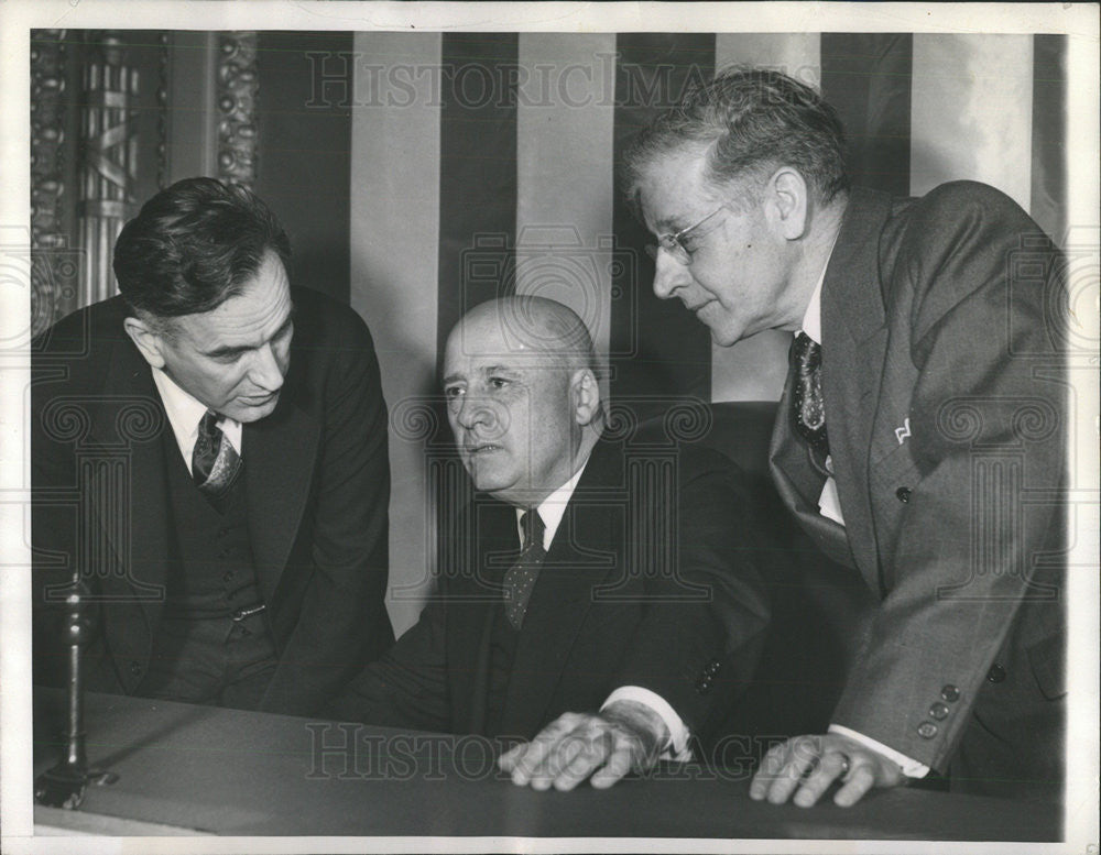 1942 Press Photo Representatives John McCormack, Patrick Boland &amp; Sam Rayburn - Historic Images