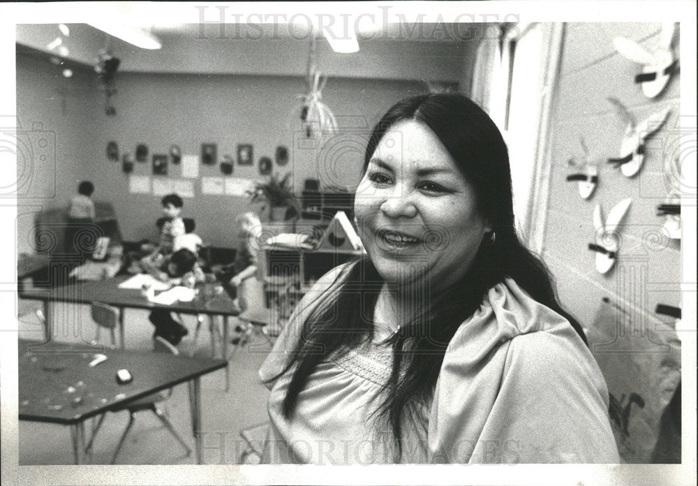 1979  Press Photo Wanda Bohanon works YMCA Day Care Center - Historic Images