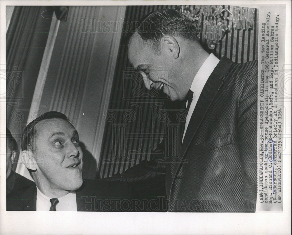 1964 Press Photo Richard C. Bodine United States Mishawaka Indiana Politician - Historic Images