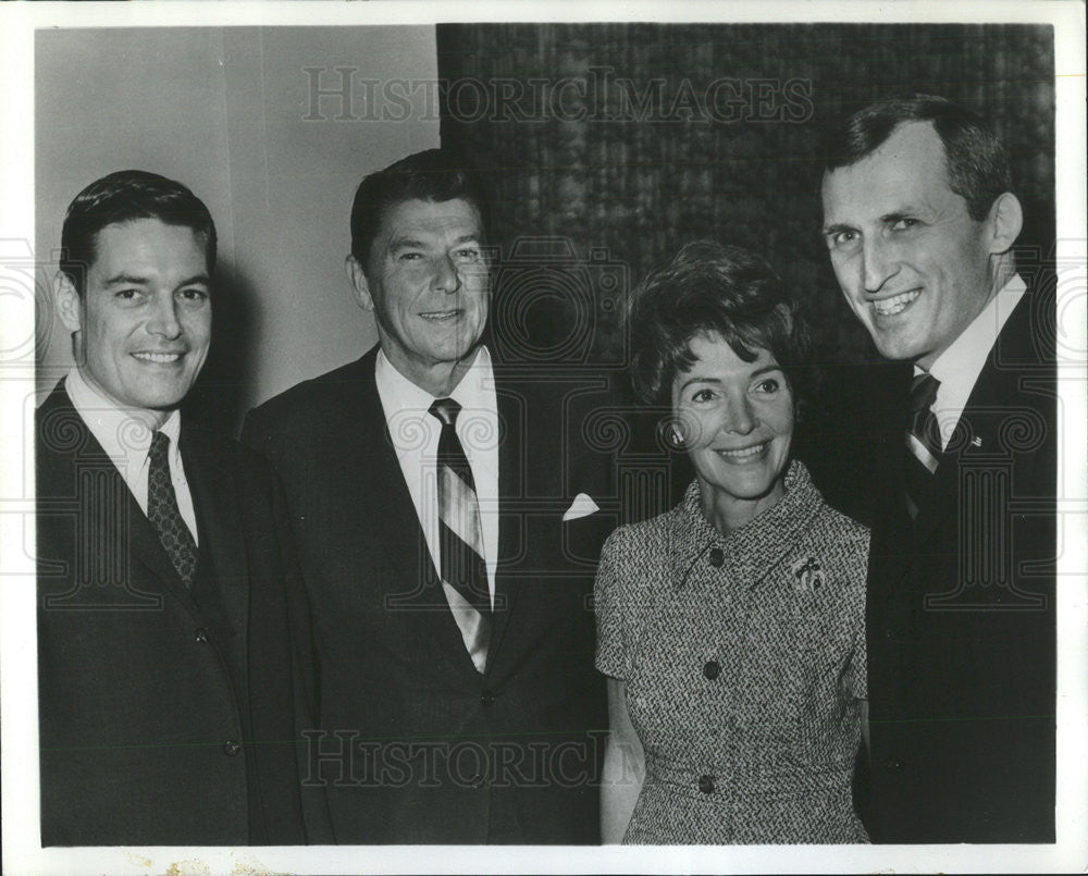 1969 Press Photo Governor Ronald Reagan Doctor Philip Crane Vern McCarthy - Historic Images