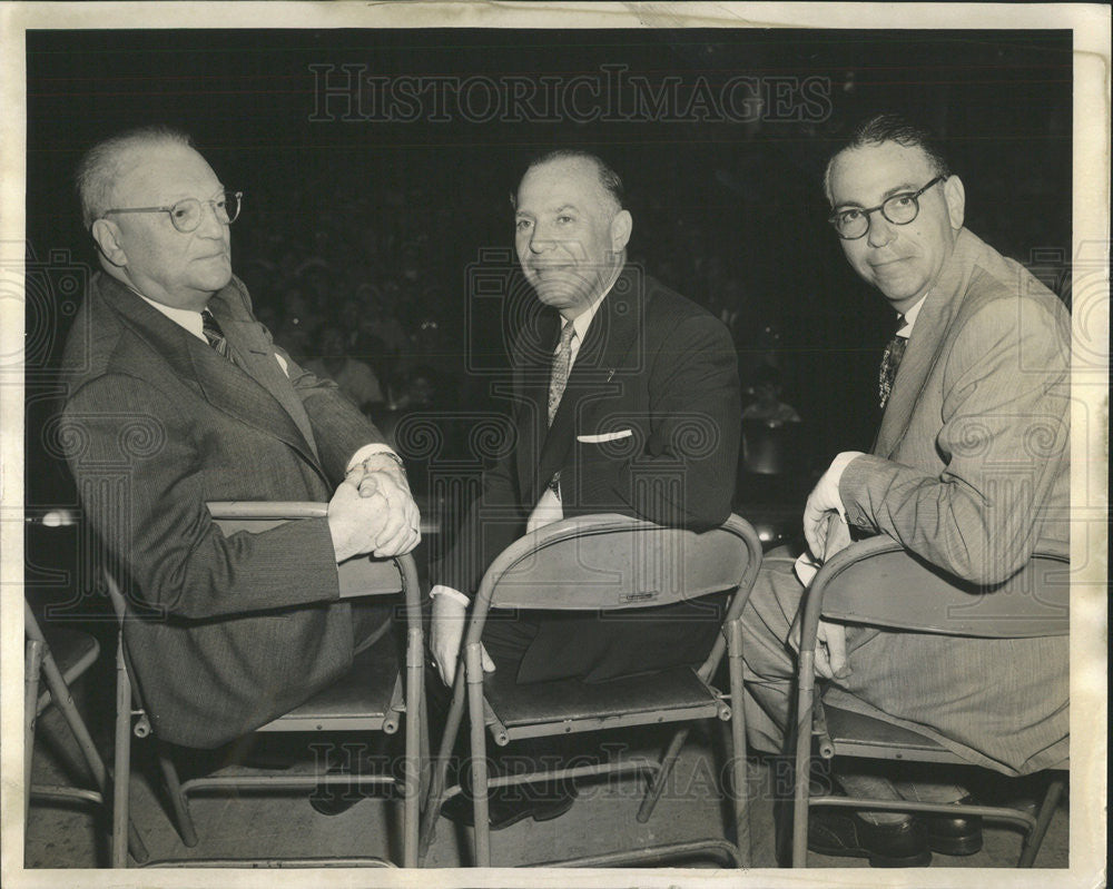 1953 Press Photo  JUDGE ABRAHAM L. MAROVITZ DR. PHILIP L. SEMAN JEROME GOODMAN - Historic Images