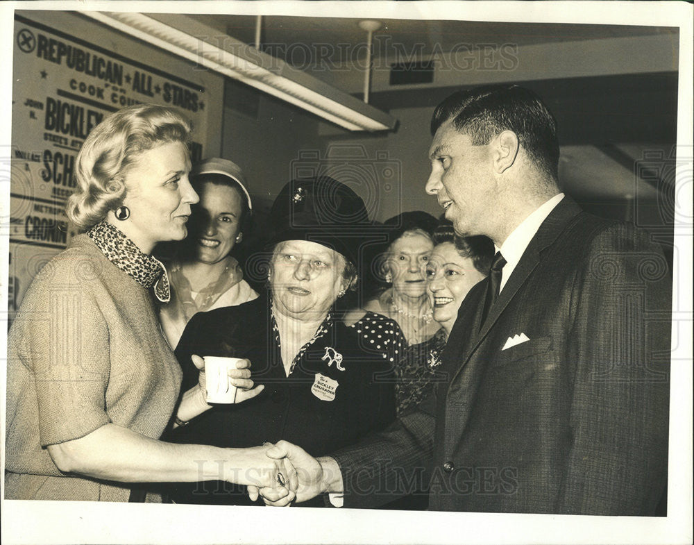 1964 Press Photo Lillyan Martin President Republican Women&#39;s Club John Bickley - Historic Images