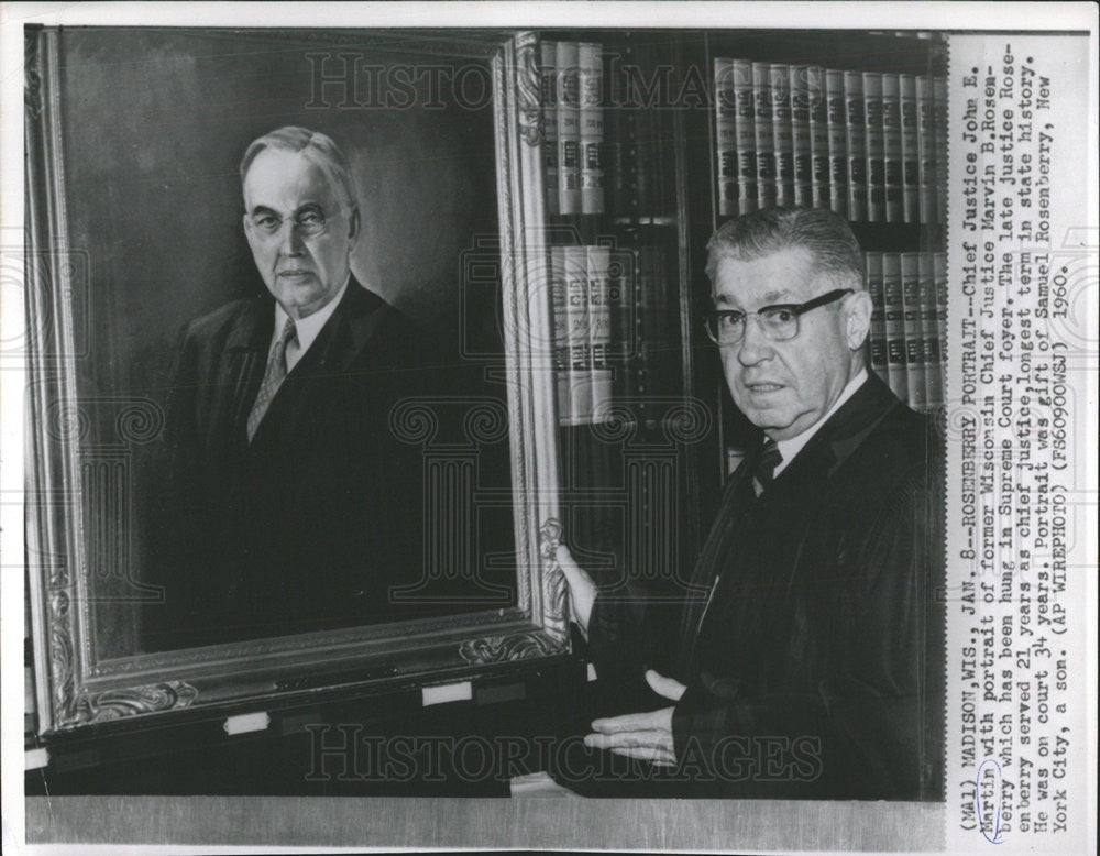 1960 Press Photo JOHN E. MARTIN AMERICAN POLITICIAN JURIST WISCONSIN - Historic Images