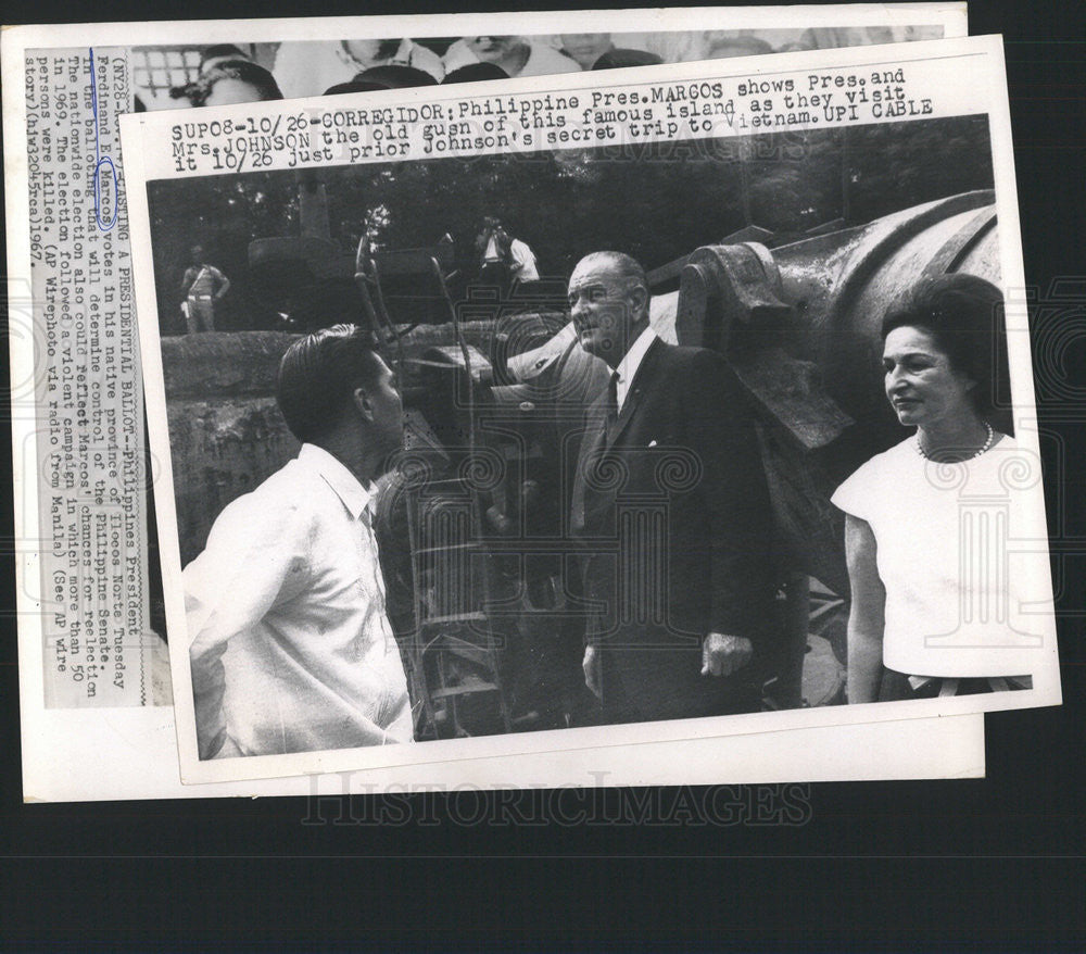 1967 Press Photo Ferdinand Emmanuel Edralin Marcos Philippines President ballot - Historic Images