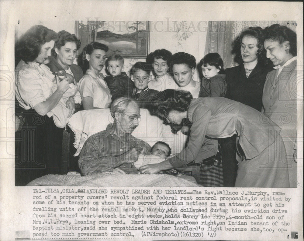 1949 Press Photo Wallace Murphy Property Owner Landlord Revolt Leader And Tenant - Historic Images