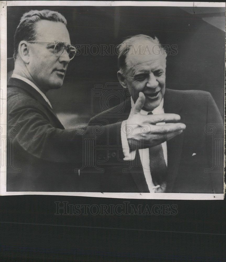 1958 Press Photo ROBERT MURPHY JOHN HAY WHITNEY U.S. AMBASSADOR BRITAIN - Historic Images