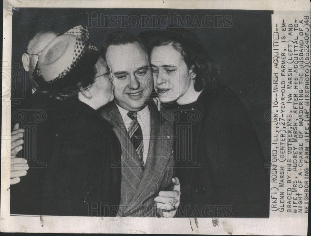 1948 Press Photo Glenn Iva Audrey Marsh Murder - Historic Images