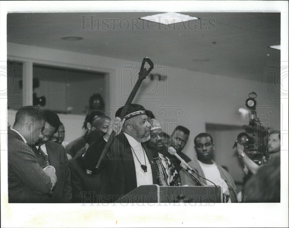 1993 Press Photo Eddie Read President Chicago Black United Communities School - Historic Images