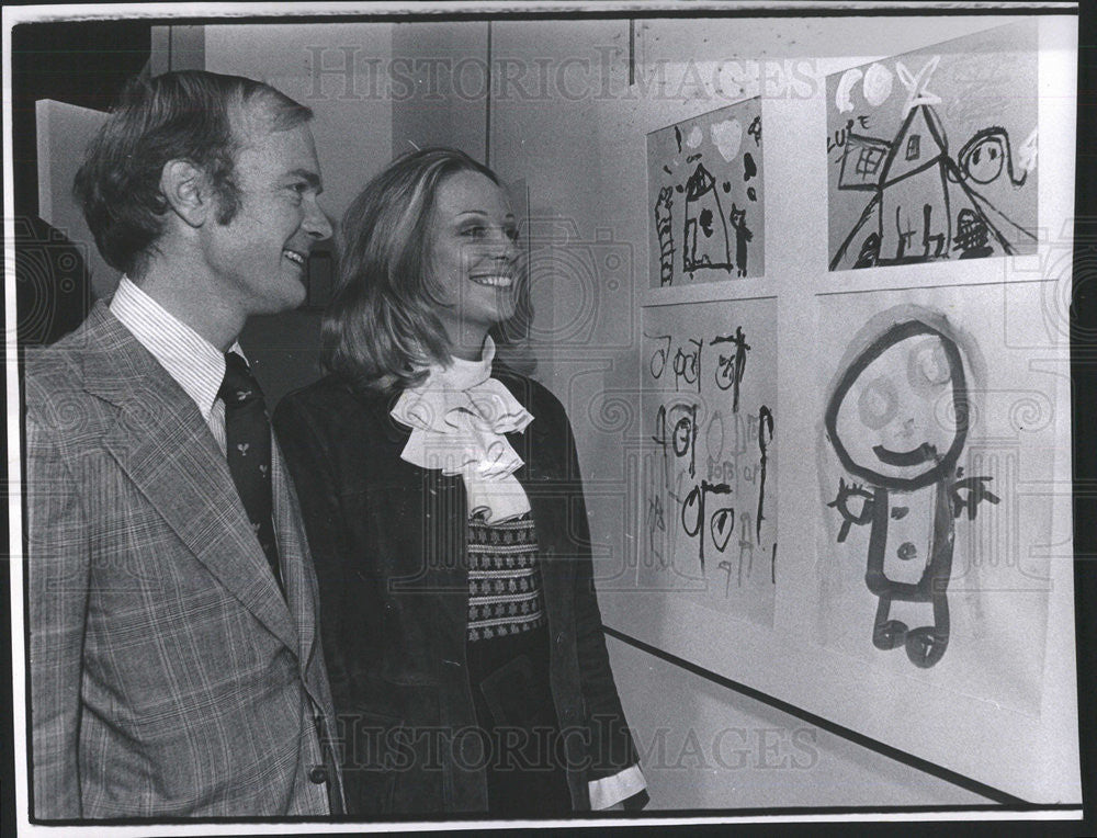 1973 Press Photo Edwin Read III Mrs. Robert Kane Chicago North Avenue Nursery - Historic Images