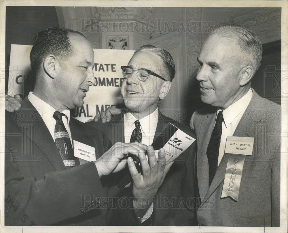 1956 Press Photo Louis Ratzesberger Jr. Illinois State Commerce Chamber - Historic Images