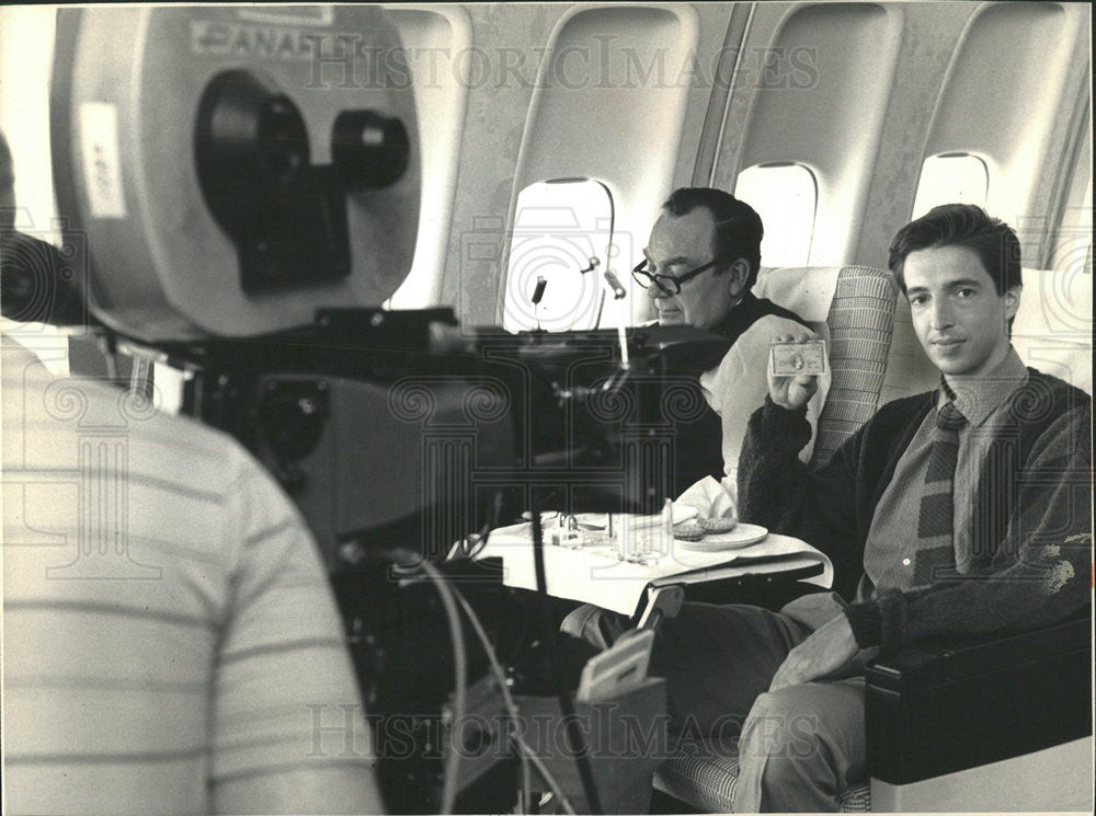 1988 Press Photo Ron Reagan Son President Filming American Express Commercial - Historic Images