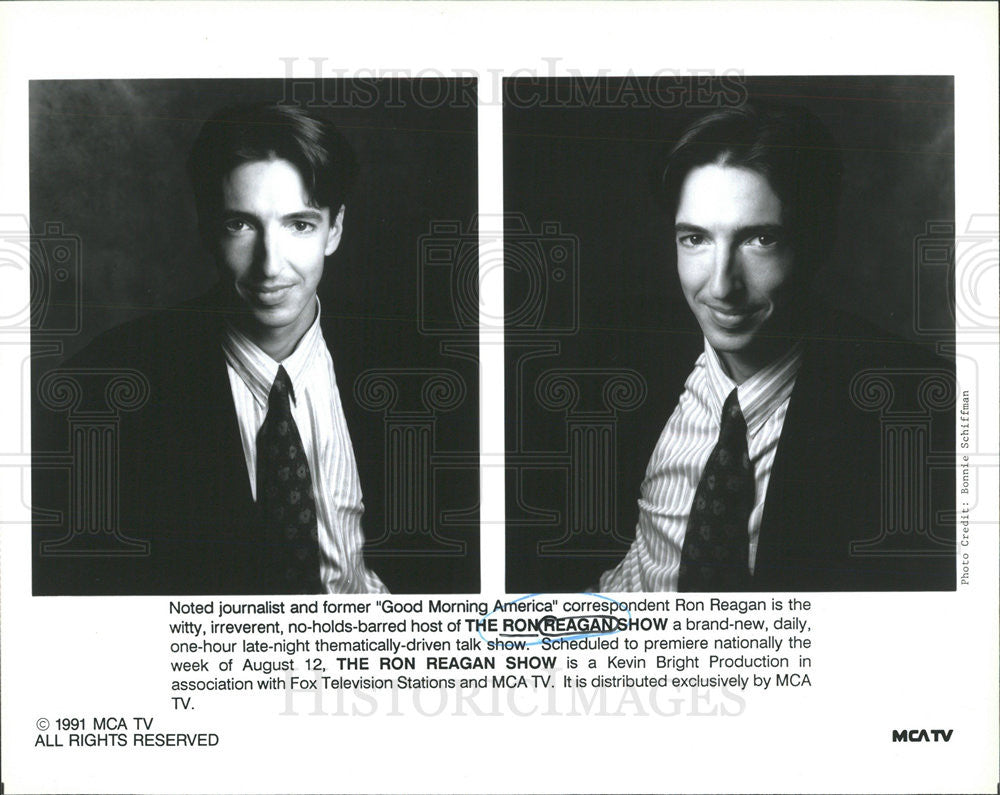 1991 Press Photo Ron Reagan Journalist Host Show Fox Correspondent - Historic Images