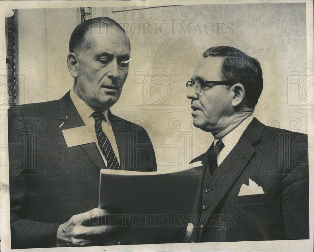 1968 Press Photo Judge Paul Reardon Speaker ABA Luncheon Earl Morris President - Historic Images