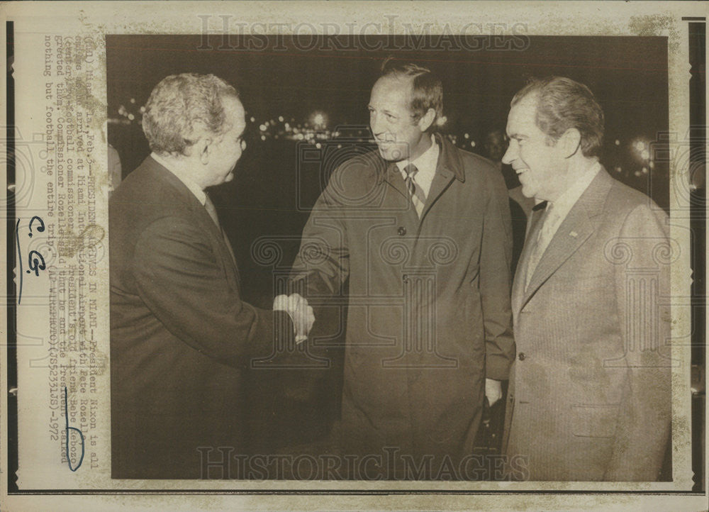 1972 Press Photo Pete Roselle Richard Nixon - Historic Images