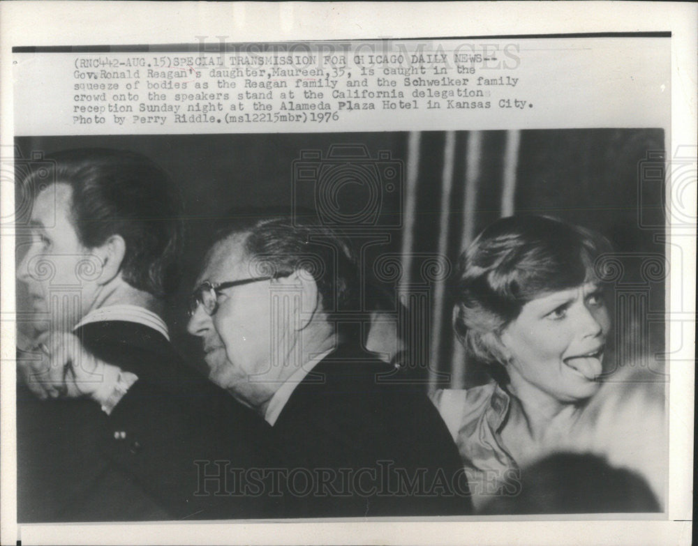 1976 Press Photo GOV. RONALD REAGAN PRESIDENT UNITED STATES MAUREEN - Historic Images