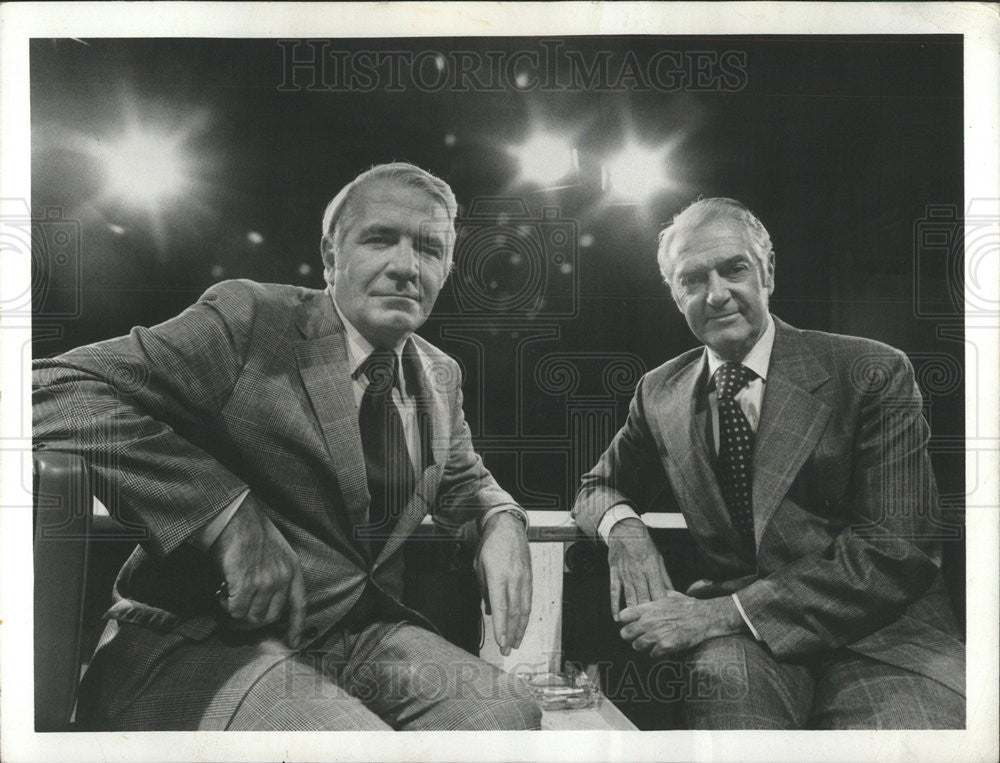 1972 Press Photo ABC Evening News Howard Smith Harry Reasoner - Historic Images