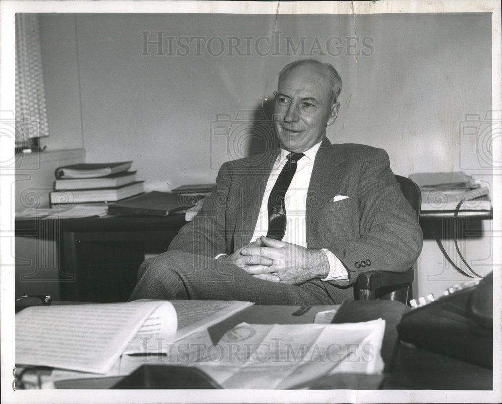 1962 Press Photo William Reardon Project Manager Chicago Urban Renewal Project - Historic Images