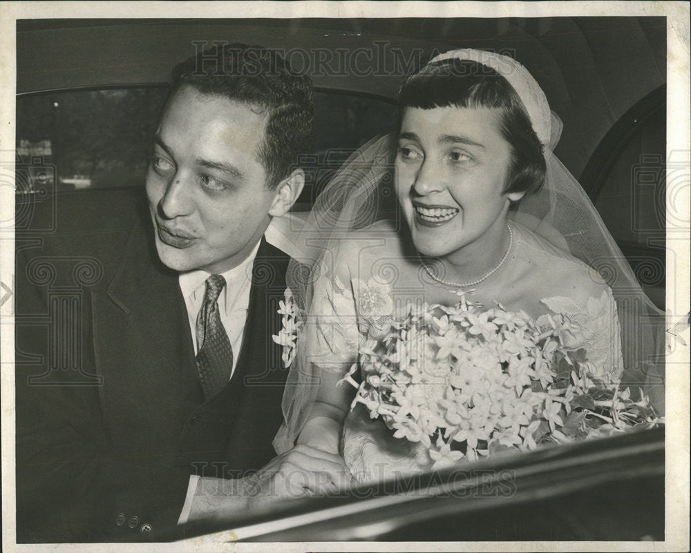 1954 Press Photo Society Wedding - Historic Images