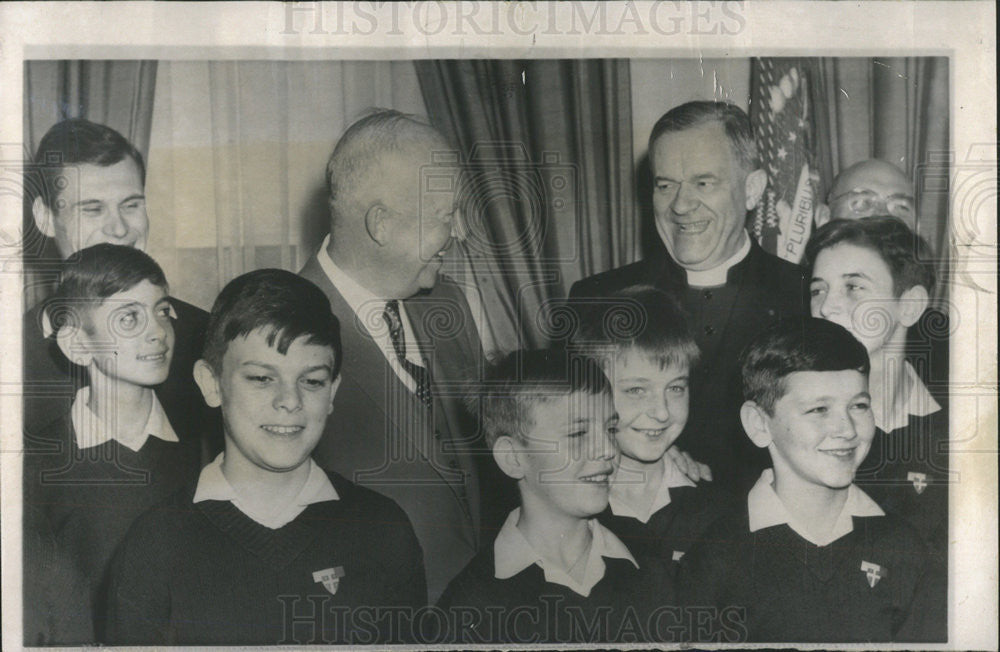 1958 Press Photo President Eisenhower Visit France - Historic Images