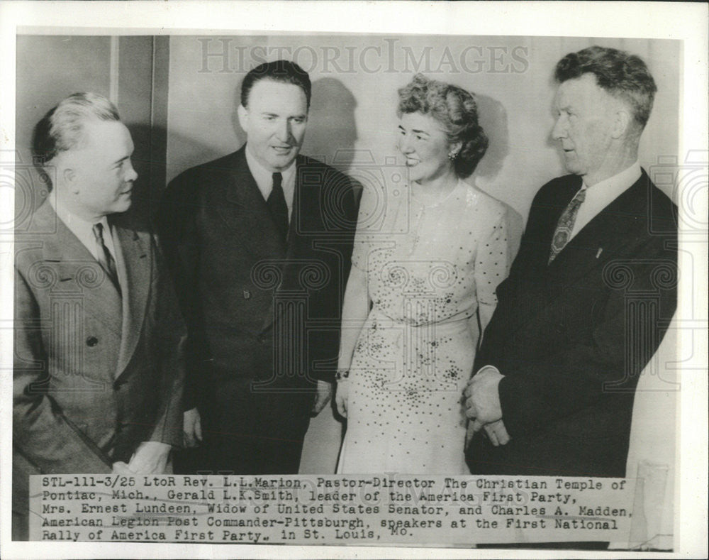 Press Photo Rev. L.L Marion Pastor - Historic Images