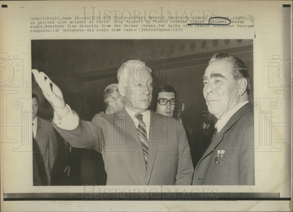 1973 Press Photo Soviet General Secretary Leonid - Historic Images