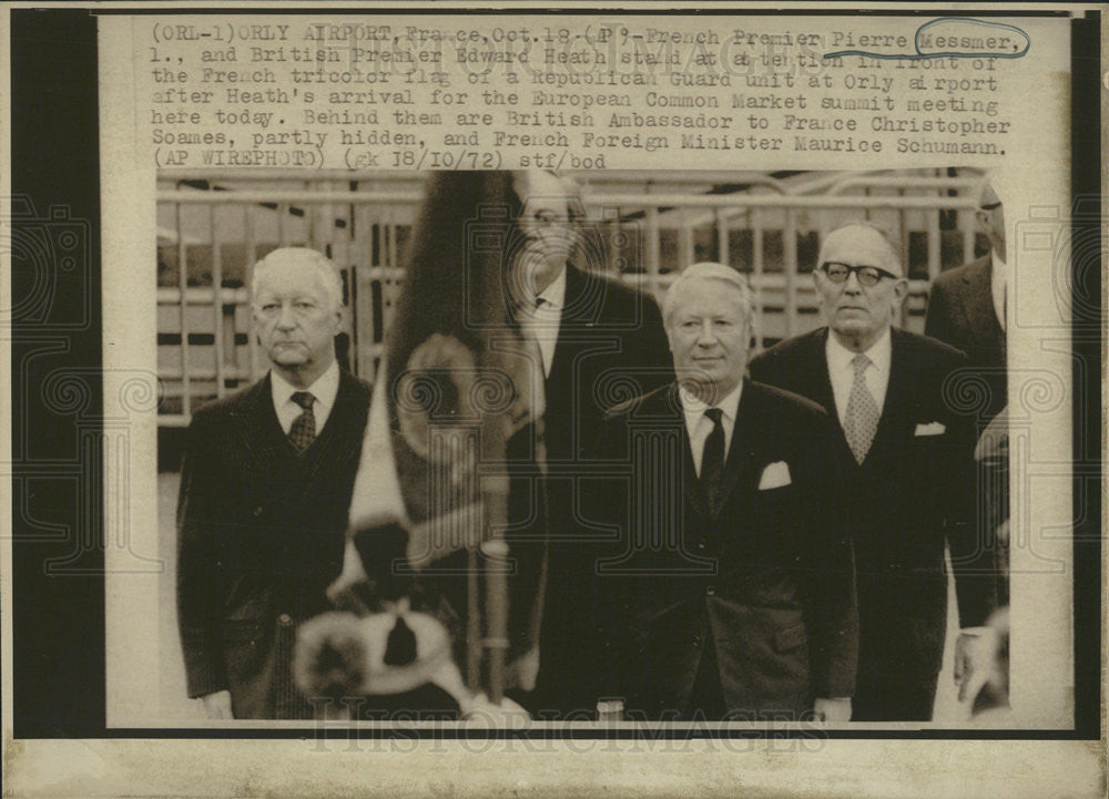 1972 Press Photo French Premier Pierre Messemer - Historic Images