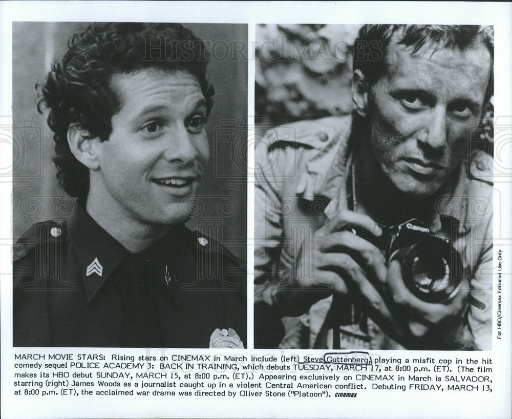 Press Photo  Steve Guttenberg March Movie Star Actor - Historic Images