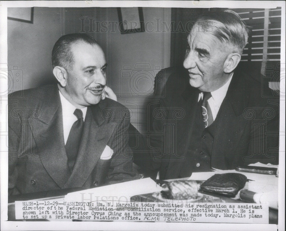 1929 Press Photo WM. N. MARGOLIS ASSISTANT DIRECTOR FEDERAL MEDIATION CYRUS - Historic Images