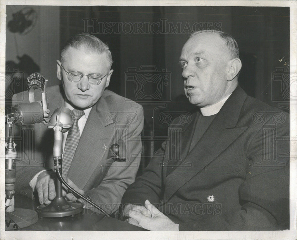 1953 Press Photo REV. CANON ANTONAS PETRAITIS CONSTANTINE JURGELA - Historic Images