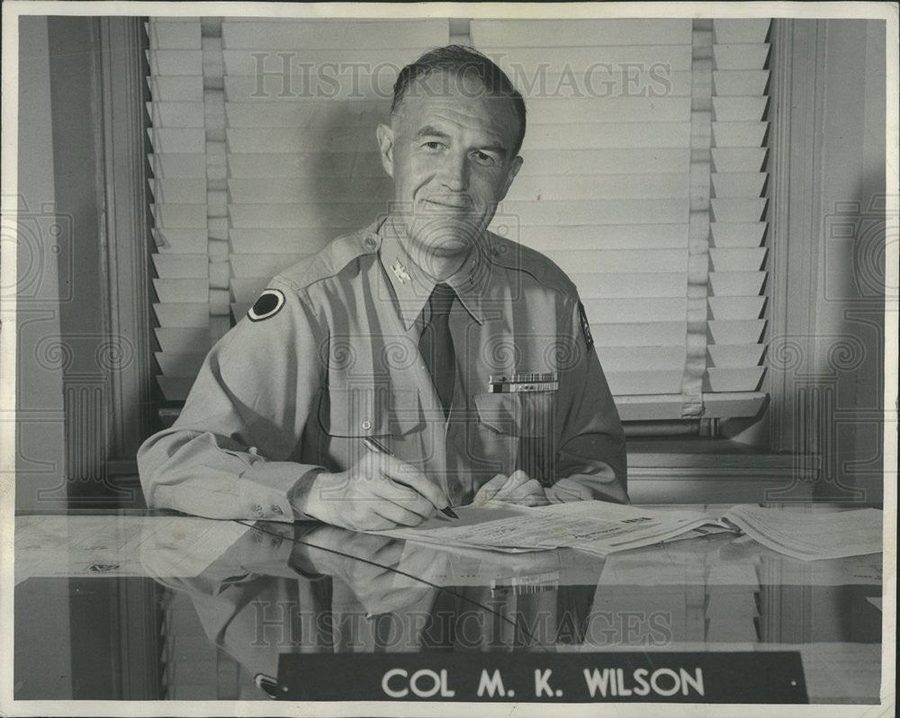 1959 Press Photo COL. MINOR K. WILSON PROVOST MARSHAL - Historic Images