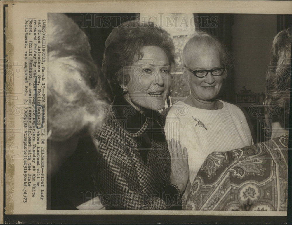 1968 Press Photo Mrs Phillip Manhard,POW husband to be released - Historic Images