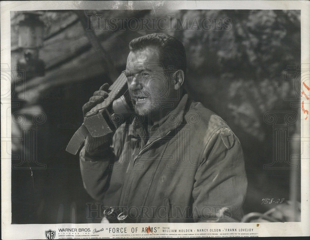 1951 Press Photo Actor Frank Lovejoy Force Of Arms - Historic Images