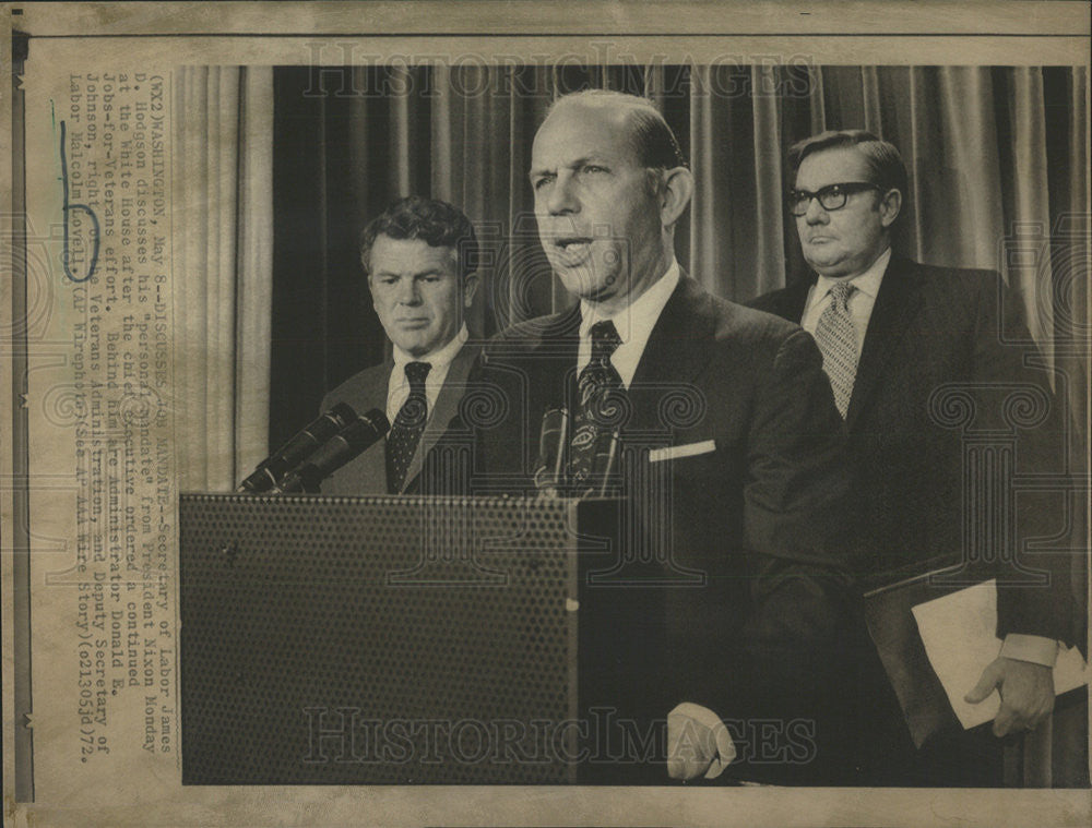 1972 Press Photo James D Hodgson and Donald E Johnson - Historic Images