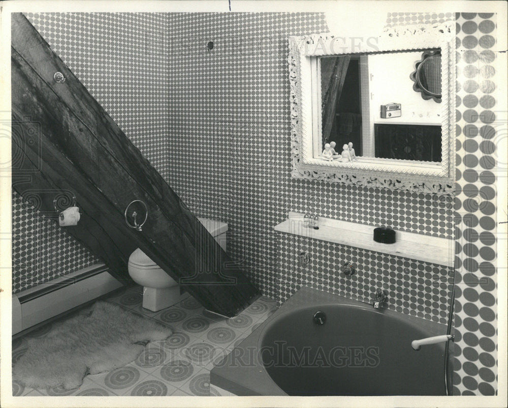 1972 Press Photo interior design of a bathroom - Historic Images